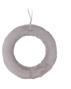 ENA Novogodišnji plišani venac 25cm, siva