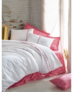ENA Posteljina set crveno bela 6/1 double Majestic - 22946-1