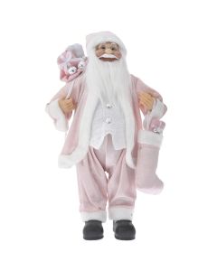 ENA Novogodišnja figura Deda Mraz 60cm, roze