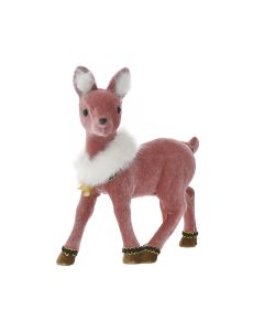 ENA Novogodišnja figura bambi 18x8x22cm, roze