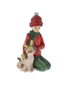 ENA Novogodišnja dekoracija dečak sa macom 10.5x9x17cm