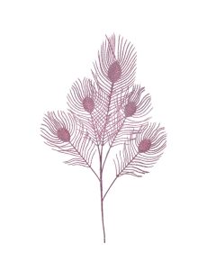 ENA Novogodišnja grana 90cm, pink