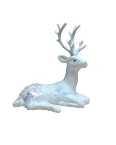 ENA Novogodišnja figura Irvas 19x19cm, bela