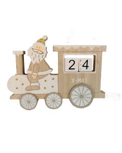 ENA Novogodišnji dekorativni drveni kalendar 18x2x13cm