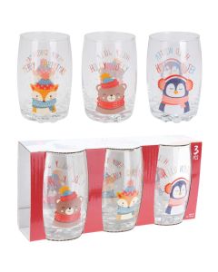 ENA Novogodišnji set staklenih čaša 300 ml 3/1 - 30225