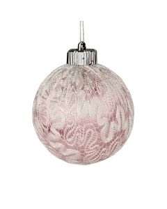 ENA Novogodišnje kugle set 2/1 10cm 24EN1892, roze/bela