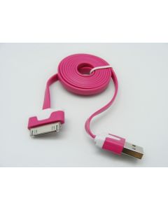 Kabel iPhone 4 FLAT hot pink 3m.