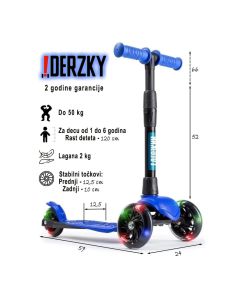 DERZKY Trotinet Baby 1-5 godina plava - 003-0-19-51-I