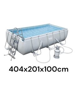 BESTWAY Bazen sa metalnom konstrukcijom, filter pumpom i merdevinama 404x201x100cm Power Steel - 4013-1