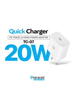 Kucni punjac Teracell Evolution TC-07 PD Fast charging 20W sa PD iPhone lightning kablom beli CE - 223681
