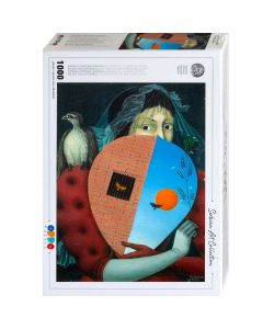 SERBIAN ART Puzzle Milena P. Barili - Autoportret sa štitom i orlom - 1000 delova - 0096-0049