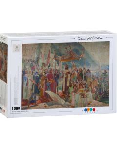 SERBIAN ART Puzzle Marko Murat - Ulazak cara Dušana u Dubrovnik - 1000 delova - 0096-0179