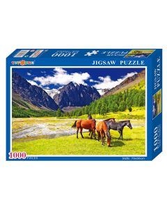 DENIS Puzzle Planinski pejzaž sa konjima - 1.000 delova - 01-338000