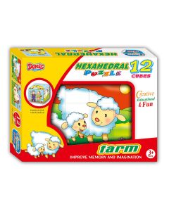 DENIS Puzzle kocke Farma 12 kocki - 01-655000