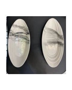 PLASTIK SAN Ovalna tacna Marble - 708032
