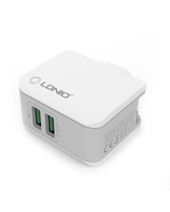 Kućni punjač LDNIO A2203 dual USB 2.4A + Micro USB kabel beli