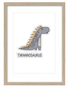 DEKOR DOM Slika sa ramom Kids 27x37cm Tyranosaurus - 022882