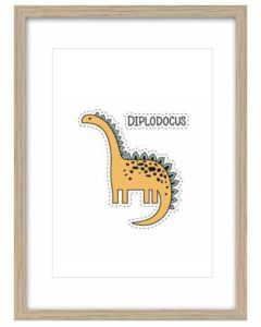 DEKOR DOM Slika sa ramom Kids 27x37cm Diplodocus - 022883