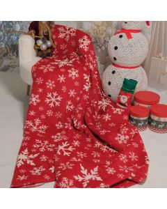 DEKOR DOM Ćebe ECO BLANKET 150x200 - 25164A - Red Snowflake