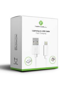 Kabel Teracell Plus iPhone 2A Lightning beli 2m