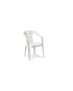 IPAE-PROGARDEN Baštenska stolica plastična Piona - bela 56 × 55 × 78 cm - 029087