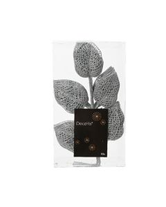 DEKOR DOM Novogodišnji ukras za jelku List 36cm 1/1 029322, srebrna - 041542-1