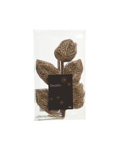 DEKOR DOM Novogodišnji ukras za jelku List 36cm 1/1 029327, bronzana - 041543-1