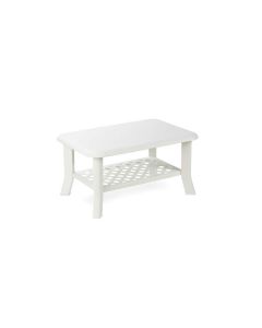 IPAE-PROGARDEN Baštenski plastični sto Niso - beli 90 × 60 × 46 cm - 030761