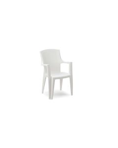 IPAE-PROGARDEN Baštenska plastična stolica Eden - bela 60 × 62 × 89 cm - 030767