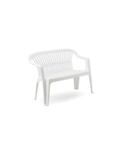 IPAE-PROGARDEN Baštenska klupa Diva - bela 114 × 55 × 82 cm - 030770