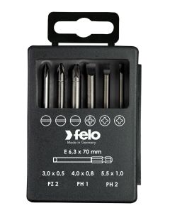 Felo Set bitova Industrial Bit-box Profi 73 mm SL/PH/PZ 03092716 6 kom - 03092716