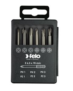 Felo Set bitova Industrial Bit-box Profi 73 mm PH/PZ 03291716 6 kom - 03291716