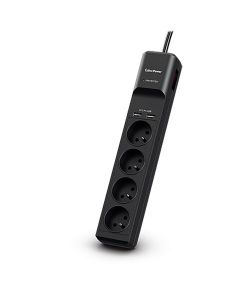 CyberPower produžni kabl prenapon.zaštita P0420SUD0 4xšuko/2xUSB flashc/1,8m - 0342108