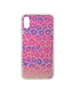 Maska za iPhone X/ XS roze Hologram 3D Leopard