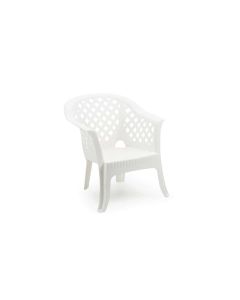 IPAE-PROGARDEN Baštenska fotelja Lario - bela 72 × 72 × 76 cm - 037985