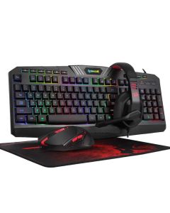 4 in 1 Combo S101-BA-2 Keyboard, Mouse, Headset & Mouse Pad - 038377