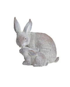 DEKOR DOM Uskršnja dekoracija RABBIT MOTHER WITH CHILD 28cm 10026998