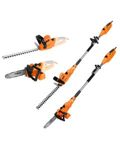 NEO TOOLS Set električnih alata - testera, trimer i makaze za živu ogradu 04-634