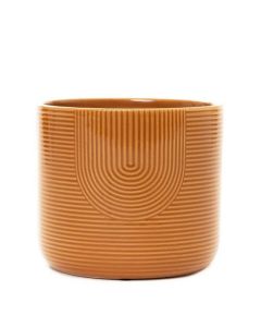 DEKOR DOM Saksija LOA COVER 15x13cm - Mustard - HML - 040503