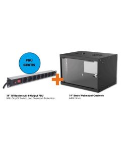 Intellinet 19'' Zidni orman 9U/560mm+PDU, 8-Output