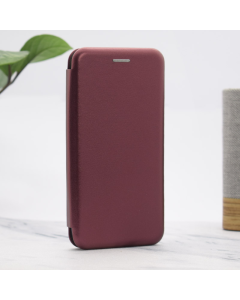 Maska za Samsung A52 4G/ A525F/ A52 5G/ A526B/ A52S/ A528B violet na preklop Coral Book crvena