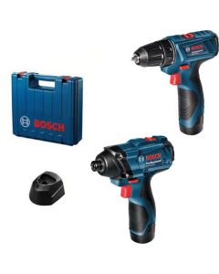 BOSCH Set aku alata, bušilica GSR 120-Li, udarni odvrtač GDR 120-LI, 2x2,0 Ah + GAL 12V-20 u koferu - 06019G8023-1