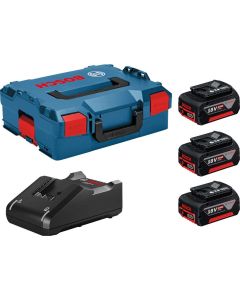 BOSCH Set 3x baterija + punjač za Plave alate 3x GBA 18V 5.0 Ah + GAL 18V-40 - 0615990L3T