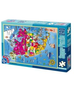 D-TOYS Puzzle Mapa 03 - 240 delova - 07-50663-03