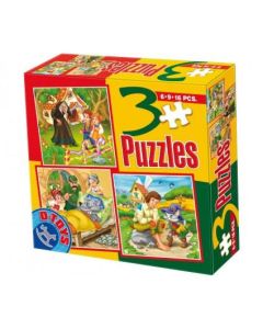 D-TOYS Puzzle 3u1 Bajke 05 - 6, 9, 16 delova - 07-50922-05