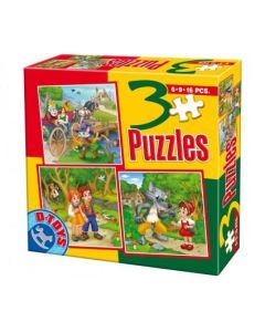 D-TOYS Puzzle 3u1 Bajke 06 - 6, 9, 16 delova - 07-50922-06
