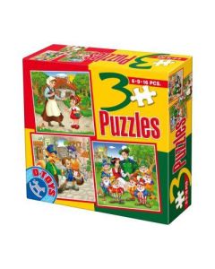 D-TOYS Puzzle 3u1 Bajke 07 - 6, 9, 16 delova - 07-50922-07