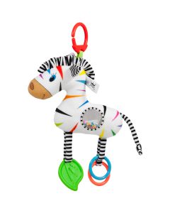 AMEK TOYS Zebra sa zvečkom na kačenje - 090656
