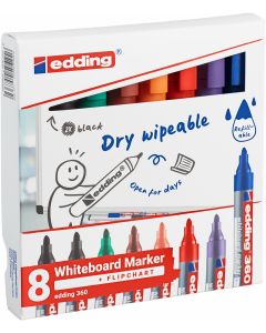 EDDING Marker za belu tablu E-360 1,5-3mm, zaobljeni, set 1/8