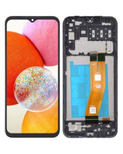 LCD za Samsung A145/Galaxy A14 + touch screen + frame Black CHO